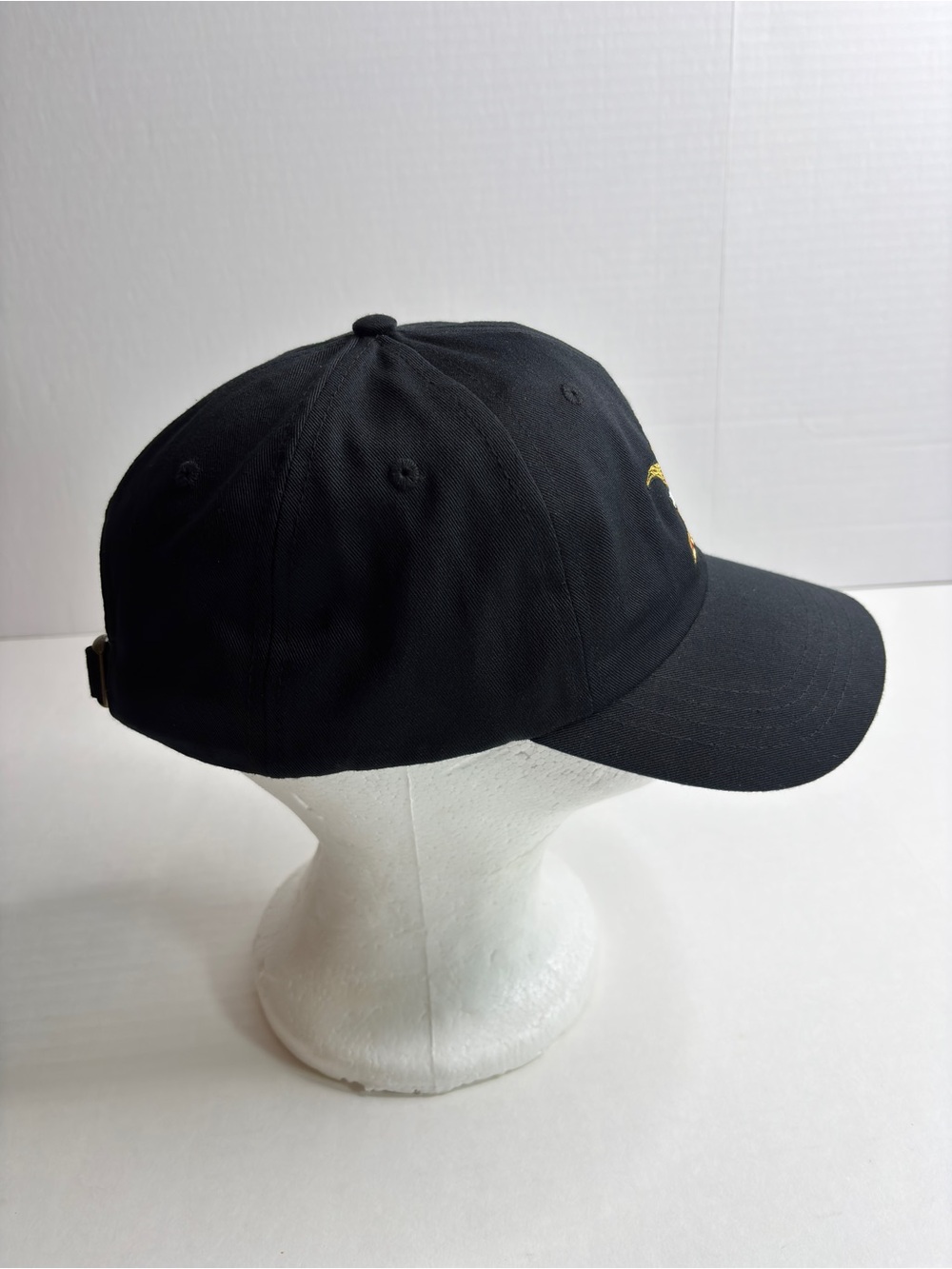ANHEUSER BUSCH ST LOUIS BREWERY BLACK ADJUSTABLE STRAPBACK BASEBALL HAT CAP Logo - Picture 2 of 9